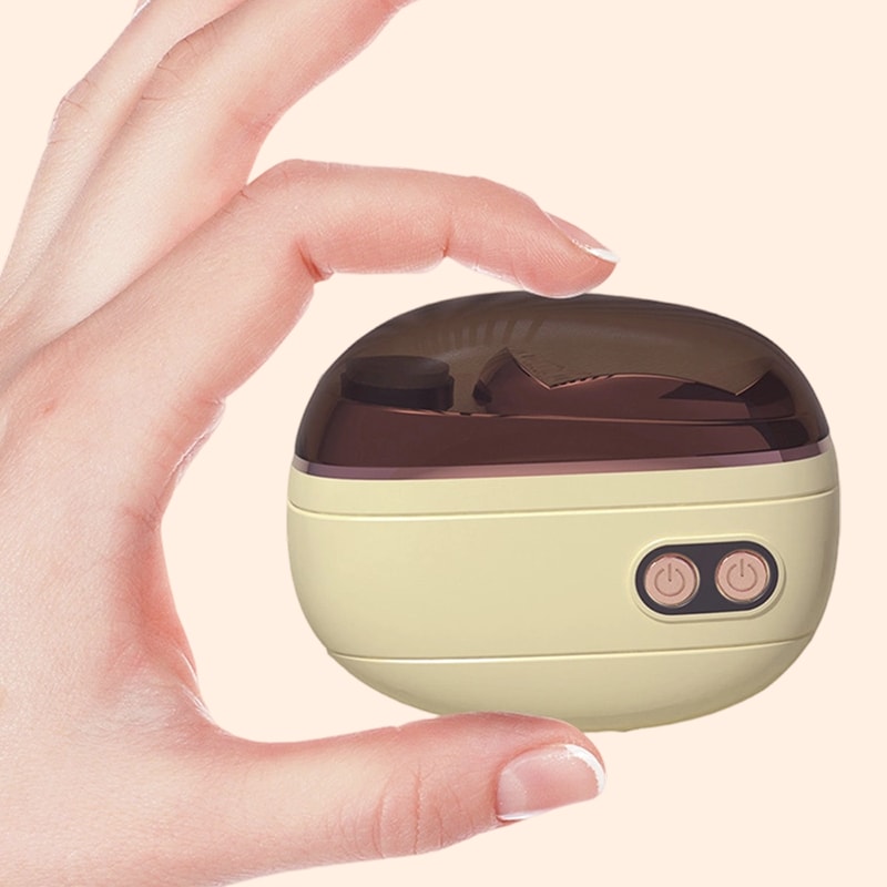 Electric Nail Trimmer and File with Pressure Sensing Stop and LED Light