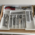 Expandable Cutlery Drawer Organiser with Adjustable Compartments for Kitchen