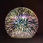 Fireworks Glass Globe Pendant Light with Starburst Effect for Dining Room