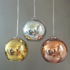 Fireworks Glass Globe Pendant Light with Starburst Effect for Dining Room