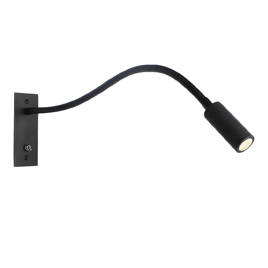 Flexible Gooseneck LED Wall Reading Light with Slim Cylinder Head for Bedside