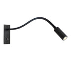 Flexible Gooseneck LED Wall Reading Light with Slim Cylinder Head for Bedside