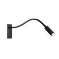 Flexible Gooseneck LED Wall Reading Light with Slim Cylinder Head for Bedside