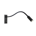 Flexible Gooseneck LED Wall Reading Light with Slim Cylinder Head for Bedside