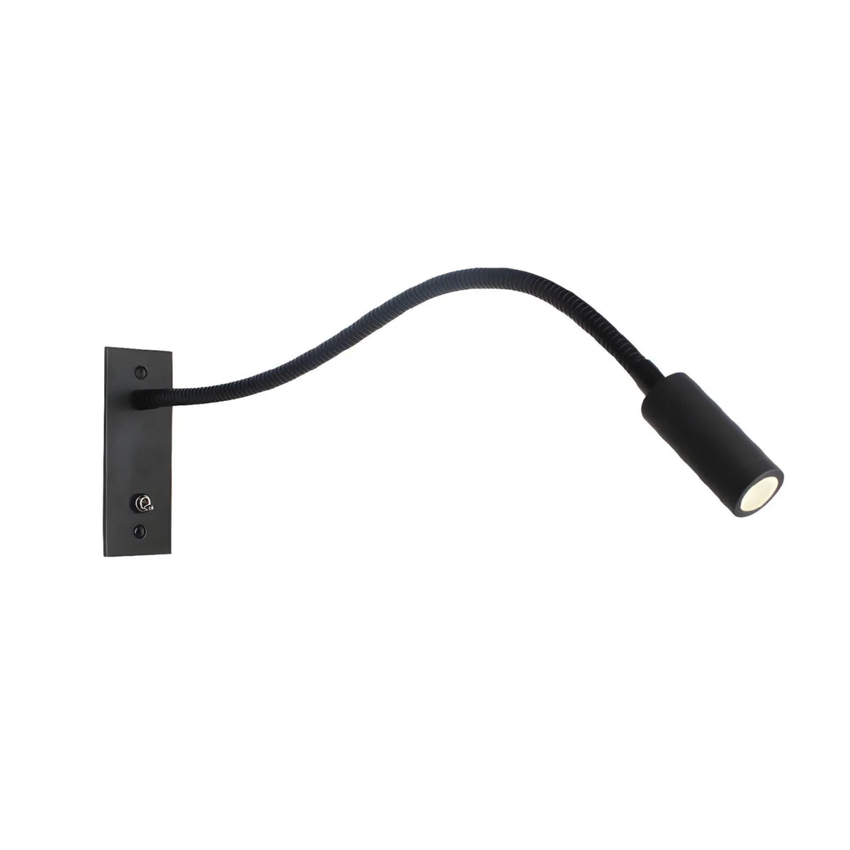 Flexible Gooseneck LED Wall Reading Light with Slim Cylinder Head for Bedside