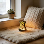 Forest Shadow Projection Lamp Battery Operated LED Ambient Light for Bedroom