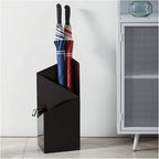 Geometric Metal Umbrella Stand with Removable Drip Tray for Hallway