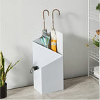 Geometric Metal Umbrella Stand with Removable Drip Tray for Hallway