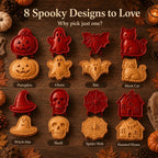 Halloween Hand Pie Mould Hinged Press and Seal Pastry Cutter for Mini Pies