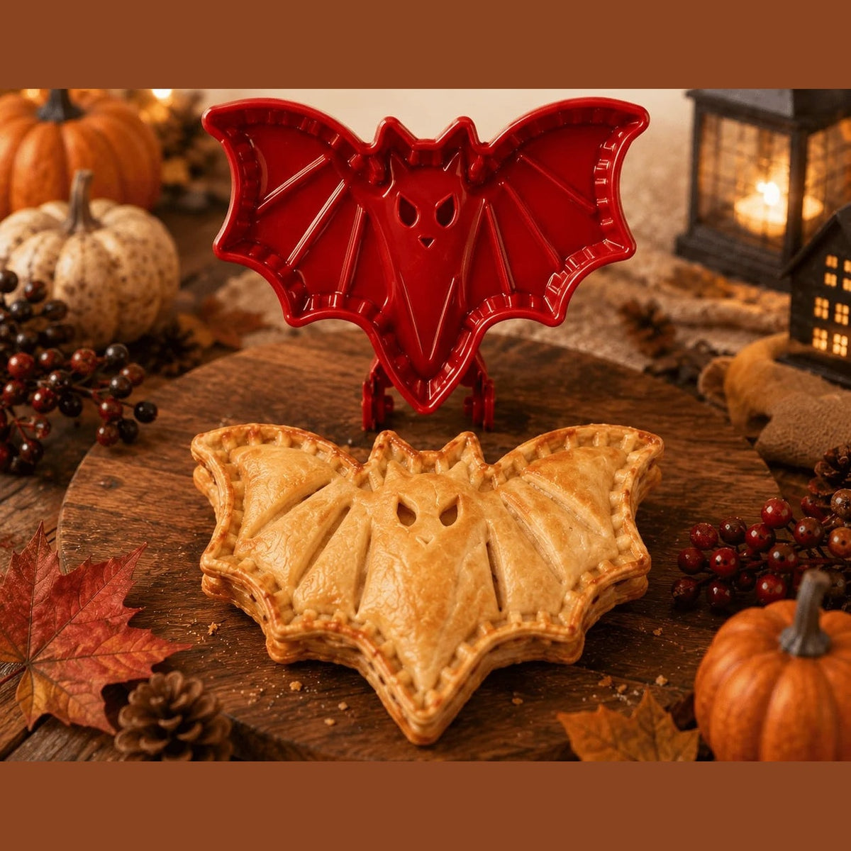Halloween Hand Pie Mould Hinged Press and Seal Pastry Cutter for Mini Pies