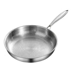 Hammered Titanium Frying Pan Uncoated Induction Skillet for Every Hob