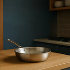 Hammered Titanium Frying Pan Uncoated Induction Skillet for Every Hob