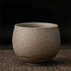 Handmade Stoneware Espresso Cup with Rustic Glaze for Coffee and Tea