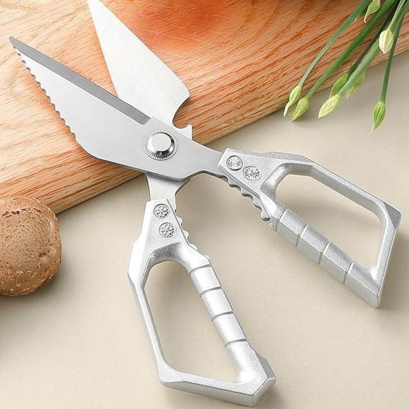 Heavy Duty Kitchen Scissors Stainless Steel Serrated Shears for Meat and Poultry
