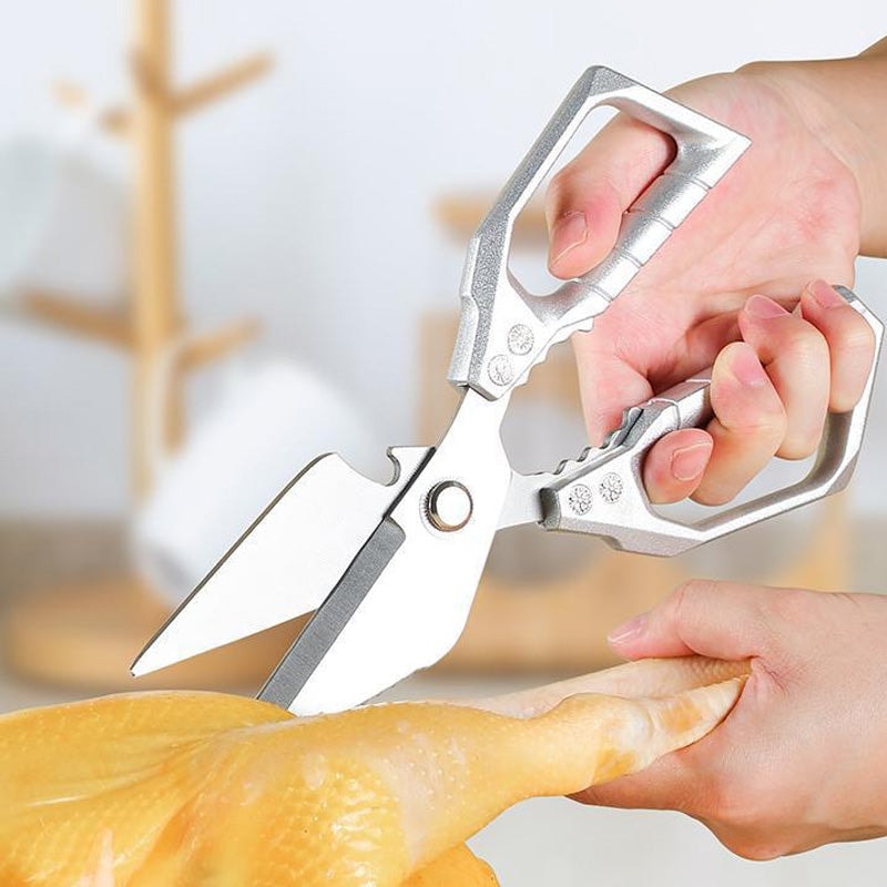 Heavy Duty Kitchen Scissors Stainless Steel Serrated Shears for Meat and Poultry