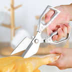 Heavy Duty Kitchen Scissors Stainless Steel Serrated Shears for Meat and Poultry