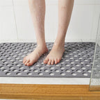 Non-Slip Shower Mat with Drainage Holes Soft Textured Anti-Slip Bath Mat Quick Draining Hygienic Mat for Shower | Bathtub and Wet Room
