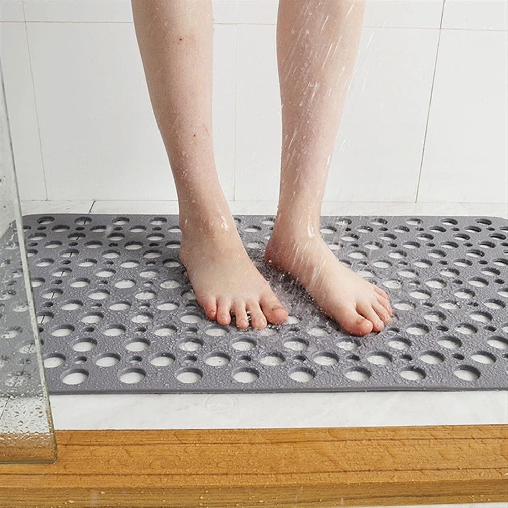 Non Slip Shower Mat with Suction Cups and Drainage Holes Quick Drying Anti Slip Bath Mat for Shower Tray | Bathtub and Wet Room