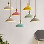 Industrial Barn Shade Pendant Light with Brass Lamp Holder for Kitchen Island