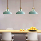 Industrial Barn Shade Pendant Light with Brass Lamp Holder for Kitchen Island