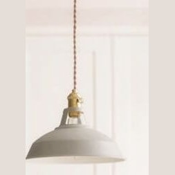 Industrial Barn Shade Pendant Light with Brass Lamp Holder for Kitchen Island