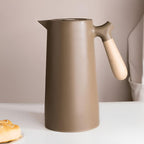 Insulated Thermal Carafe with Wooden Handle | Nordic Coffee and Tea Pot