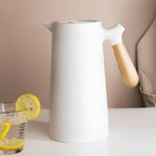 Insulated Thermal Carafe with Wooden Handle | Nordic Coffee and Tea Pot