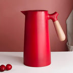 Insulated Thermal Carafe with Wooden Handle | Nordic Coffee and Tea Pot