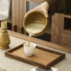 Japanese Matcha Tea Set with Handmade Ceramic Bowl and Bamboo Whisk