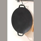 Korean BBQ Grill Pan Round Non Stick Griddle with Stone Effect Coating
