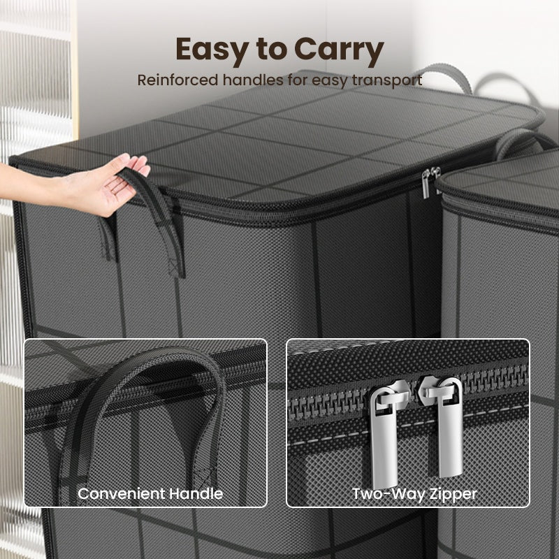Large Storage Bag Non Woven Zipped Organiser for Bedding Duvets and Clothes