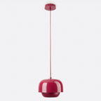 Layered Metal Pendant Light with Glossy Double Shade for Dining Room