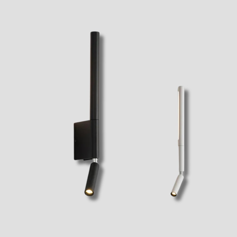LED Bedside Wall Light with Adjustable Reading Spotlight and Ambient Uplight