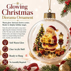 Light Up Christmas Bauble with Miniature Winter Scene Battery Operated Ornament