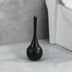 Luxury Freestanding Toilet Brush and Holder Set with Hammered Finish