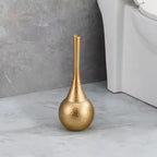 Luxury Freestanding Toilet Brush and Holder Set with Hammered Finish