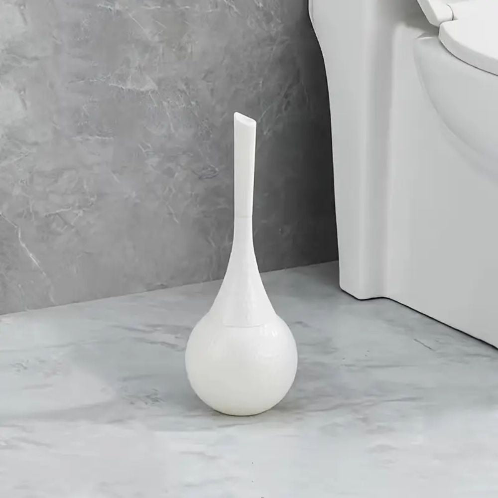 Luxury Freestanding Toilet Brush and Holder Set with Hammered Finish