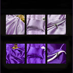 Luxury Silky Satin Bedding Set with Duvet Cover Fitted Sheet and Pillowcases