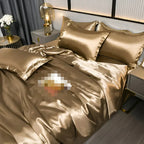Luxury Silky Satin Duvet Cover Set with Pillowcases for a Smooth Cool Sleep