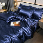 Luxury Silky Satin Duvet Cover Set with Pillowcases for a Smooth Cool Sleep