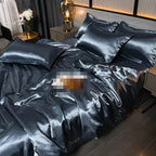 Luxury Silky Satin Duvet Cover Set with Pillowcases for a Smooth Cool Sleep