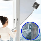 Magnetic Window Cleaner Double Sided Glass Wiper with Curved Extendable Handle