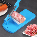 Manual Table Slicer with Adjustable Thickness for Meat and Vegetables