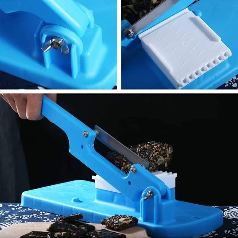 Manual Table Slicer with Adjustable Thickness for Meat and Vegetables