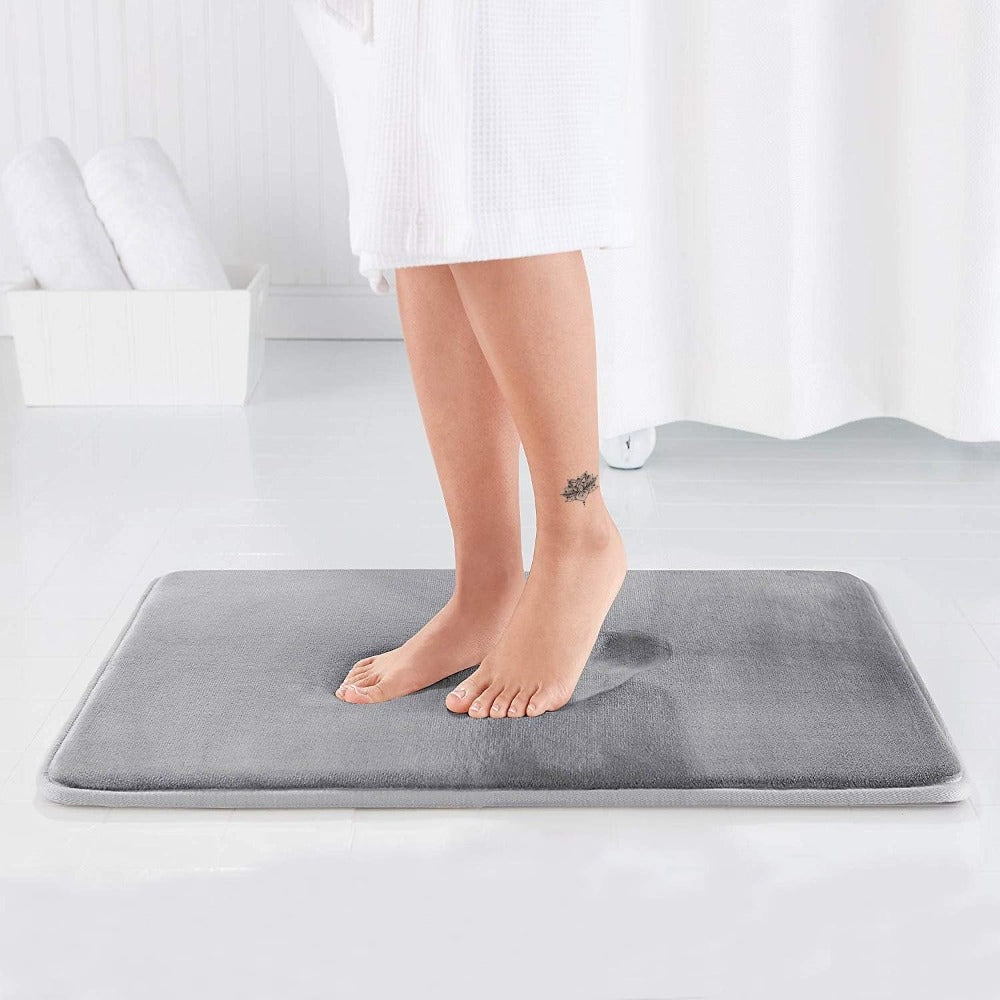 Memory Foam Bath Mat with Non Slip Backing | Soft Absorbent Bathroom Rug