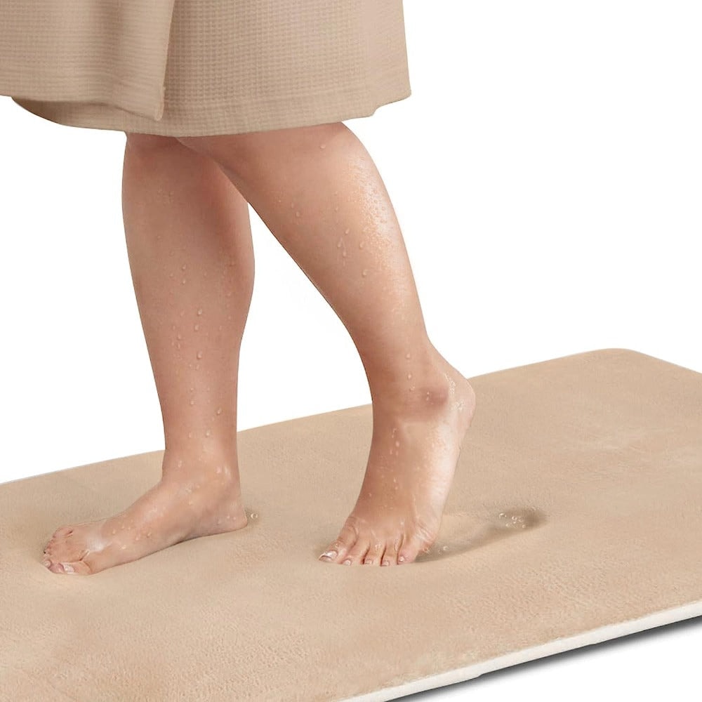 Memory Foam Bath Mat with Non Slip Backing | Soft Absorbent Bathroom Rug