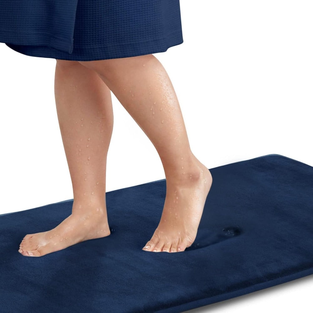 Memory Foam Bath Mat with Non Slip Backing | Soft Absorbent Bathroom Rug
