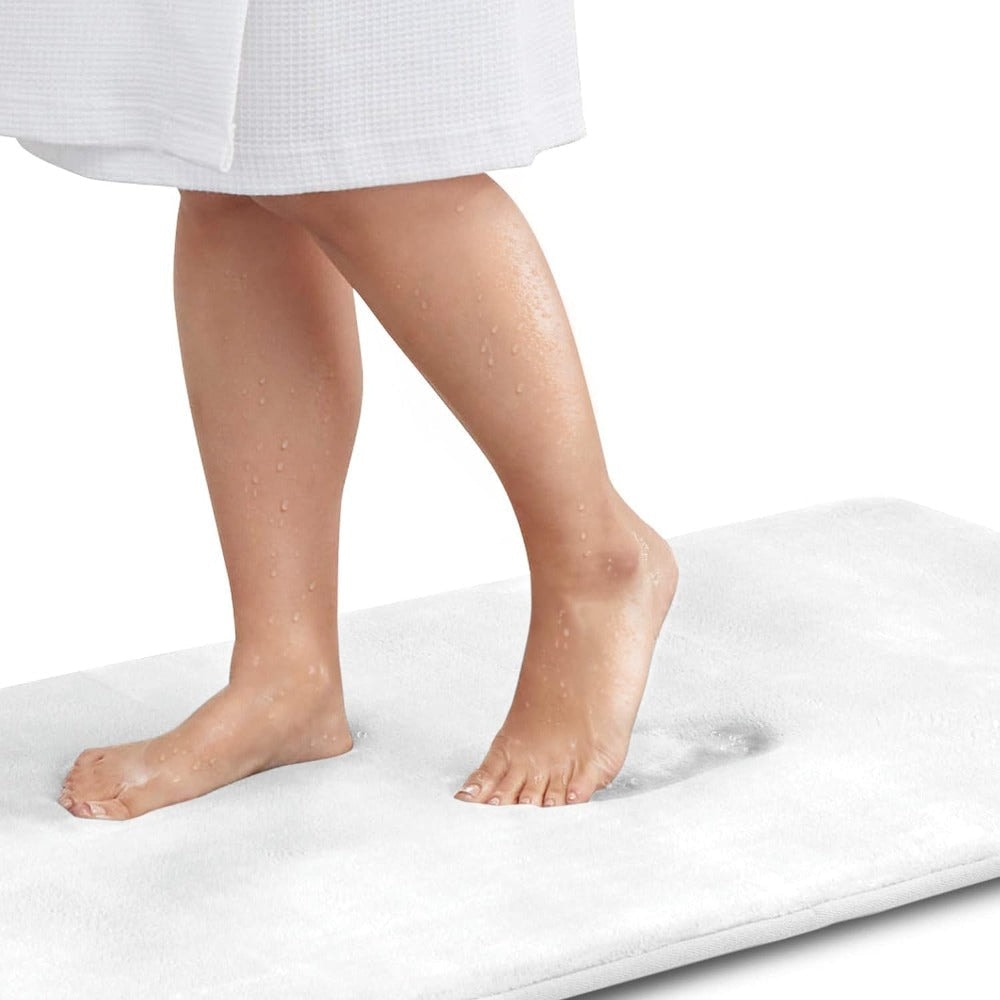 Memory Foam Bath Mat with Non Slip Backing | Soft Absorbent Bathroom Rug
