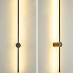 Minimalist LED Linear Wall Light with Rotating Aluminium Rod for Bedroom