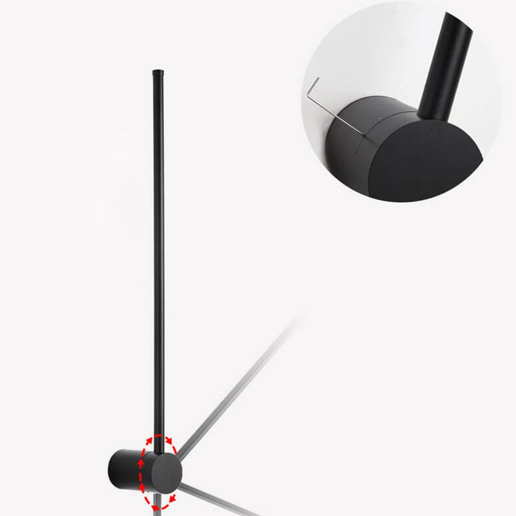 Minimalist LED Linear Wall Light with Rotating Aluminium Rod for Bedroom